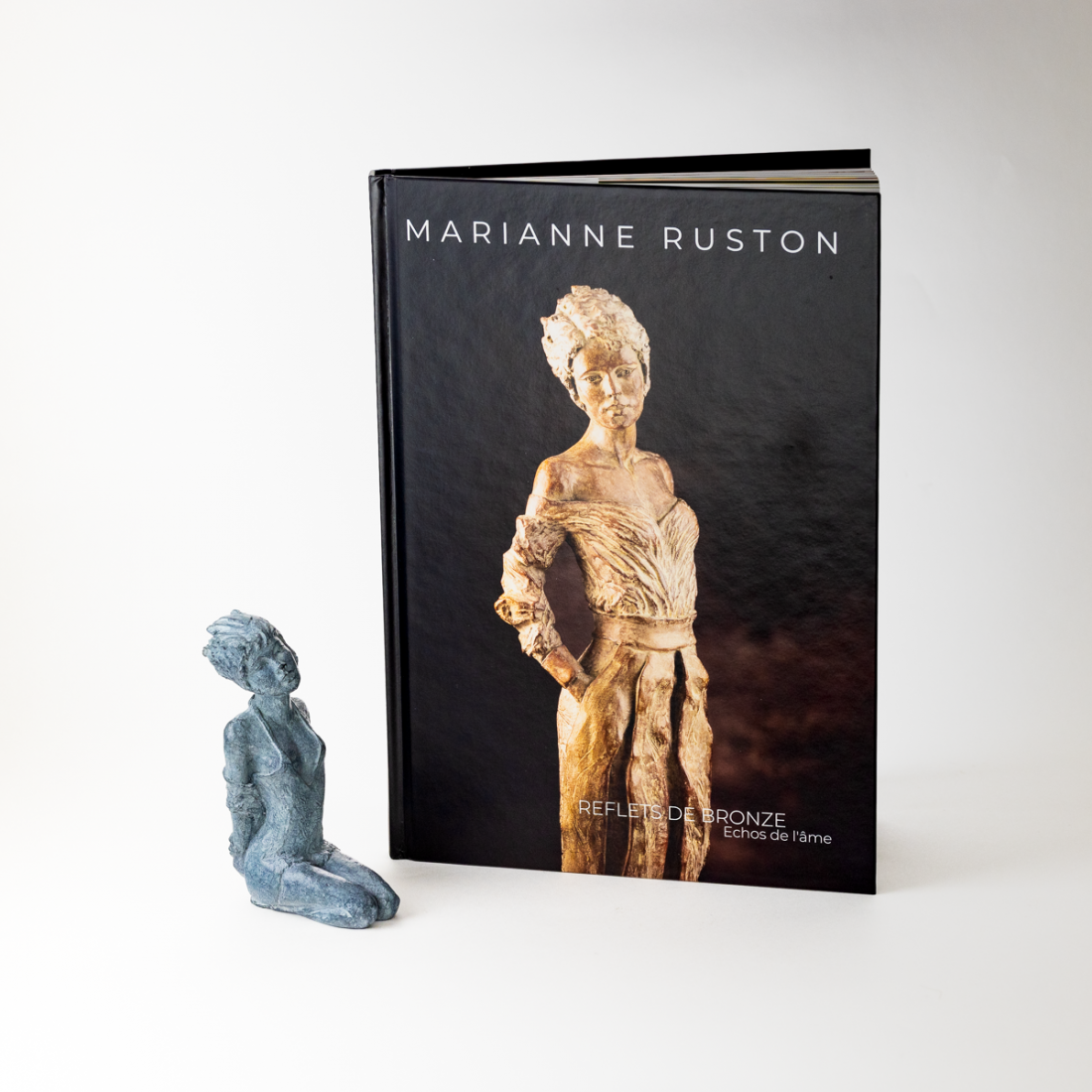 Bronze 'Mélancolie' et livre dédicacé